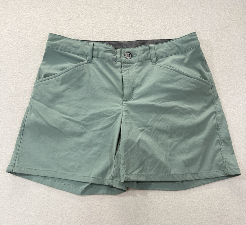 Patagonia Womens Quandary 5” Shorts Hiking Stretch Gorpcore Outdoor Green Sz 4